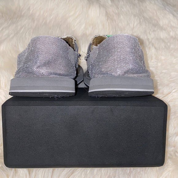 SANUK Sidewalk Surfer Dark Grey Denim Slip On - Picture 5 of 13